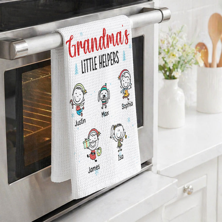 Grandma's Little Helpers - Personalized Kitchen Towel 4