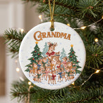 Grandma's Little Reindeer - Personalized Ornament 1