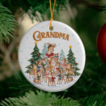 Grandma's Little Reindeer - Personalized Ornament 5