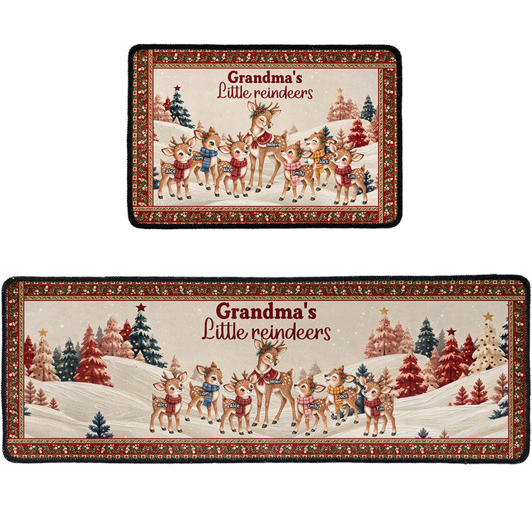 Grandma's Little Reindeer - Personalized Runner Rug 4