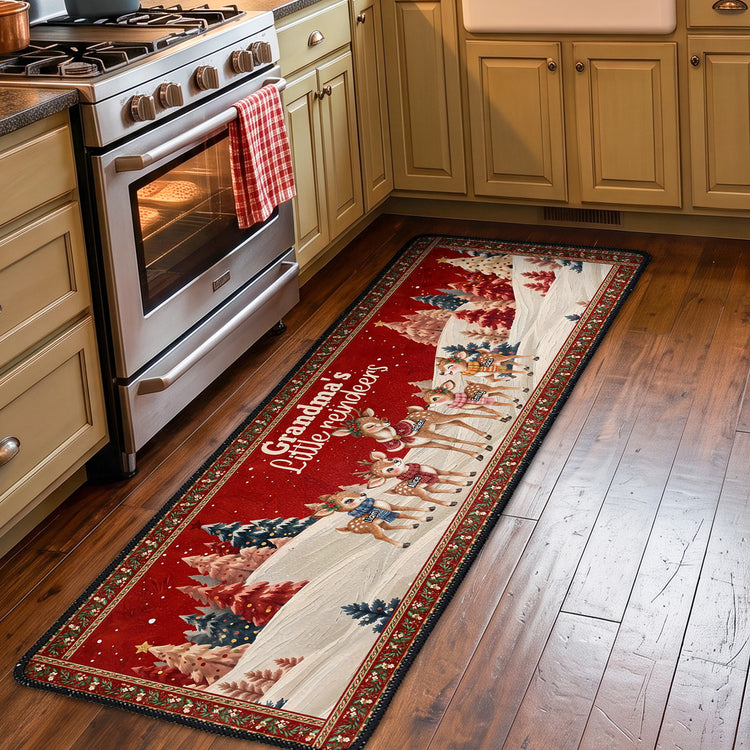 Grandma's Little Reindeer - Personalized Runner Rug 9