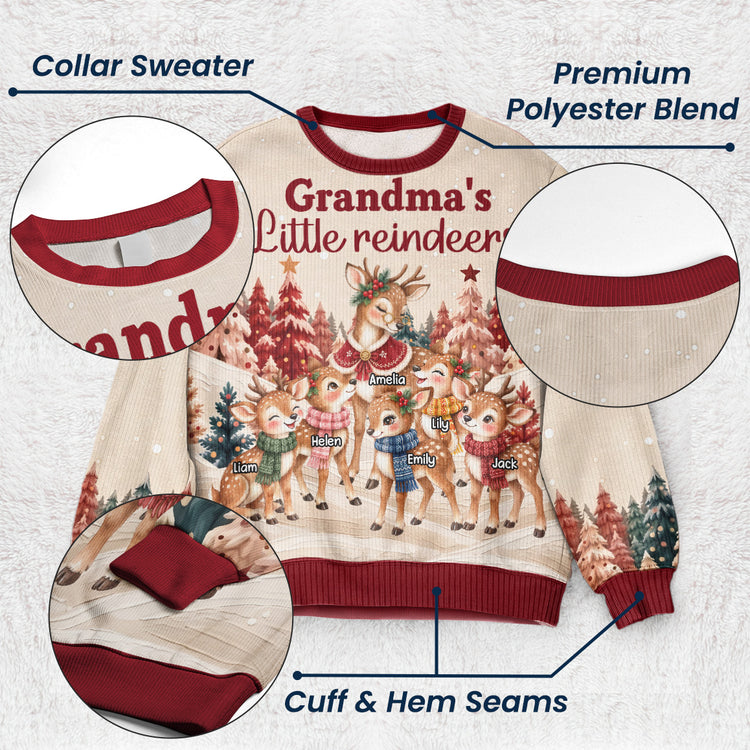 Grandma's Little Reindeer - Personalized Sweater 4