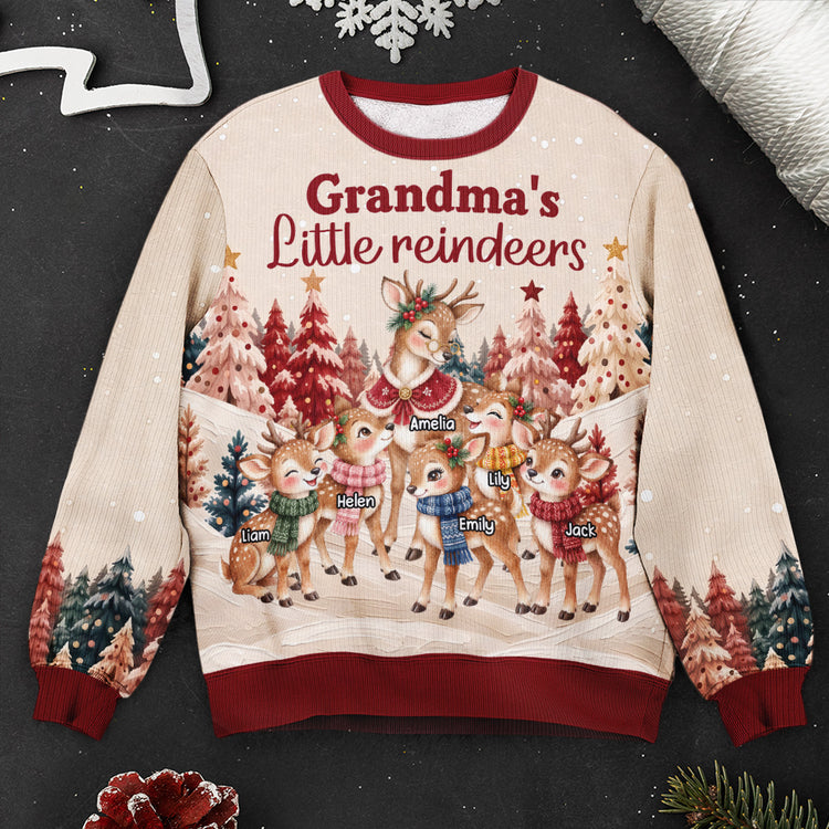 Grandma's Little Reindeer - Personalized Sweater 6