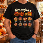 Grandpa'S Turkey Crew- Thanksgiving Gift For Grandpa,Papa, Poppop - Personalized Shirt 1