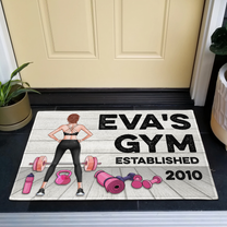 Gym Established, Fitness Custom Doormat, Gift For Fitness Lovers