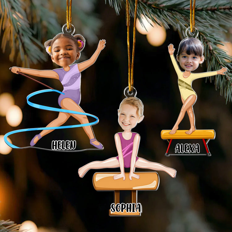 Gymnastic Girl Christmas Gift - Personalized Ornament 1