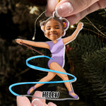 Gymnastic Girl Christmas Gift - Personalized Ornament 3