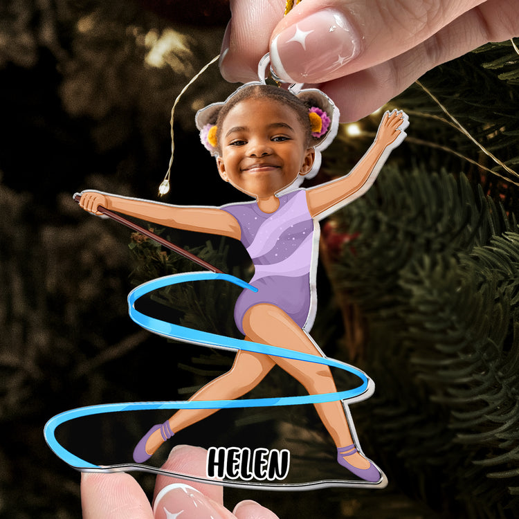 Gymnastic Girl Christmas Gift - Personalized Ornament 3
