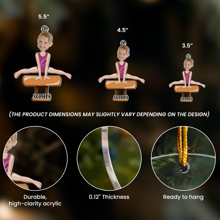 Gymnastic Girl Christmas Gift - Personalized Ornament 5