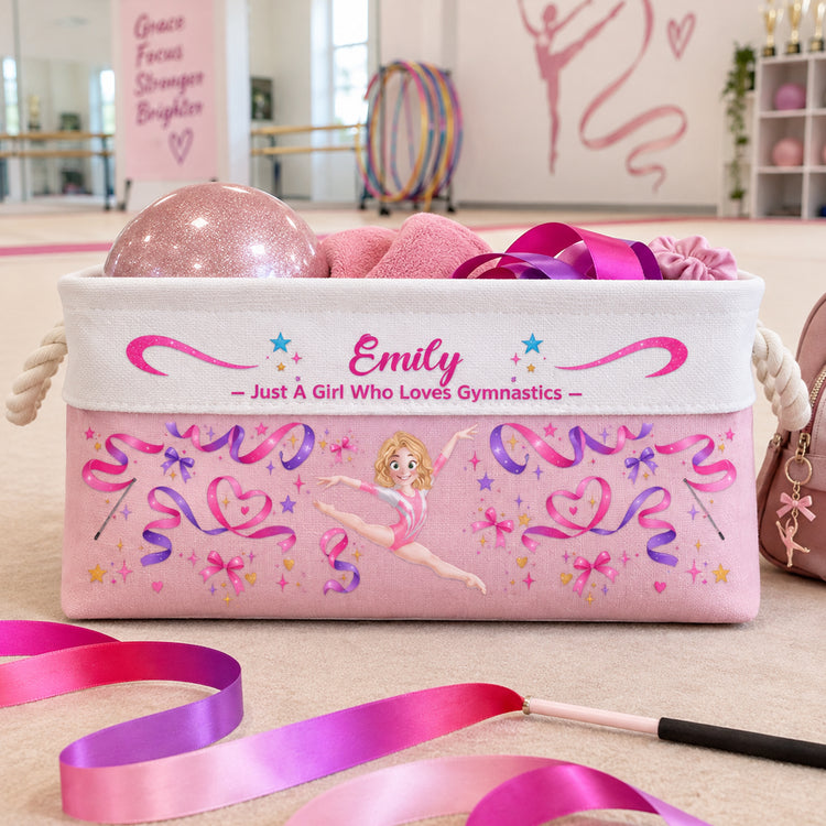 Gymnastics Gifts For Teens Girls, Her, Daughter - Personalized Storage Basket 1