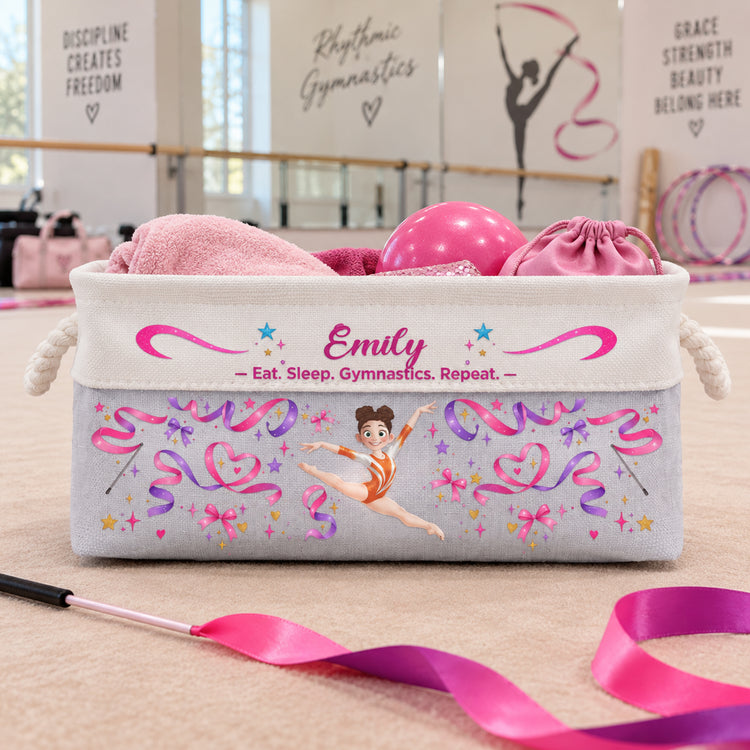 Gymnastics Gifts For Teens Girls, Her, Daughter - Personalized Storage Basket 2