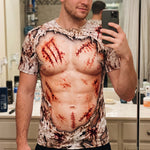 Halloween Funny Muscle Abs Or Beer Belly - Personalized Shirt 4