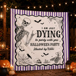 Halloween Party Funny Skeleton Meme - Personalized Backdrop 3
