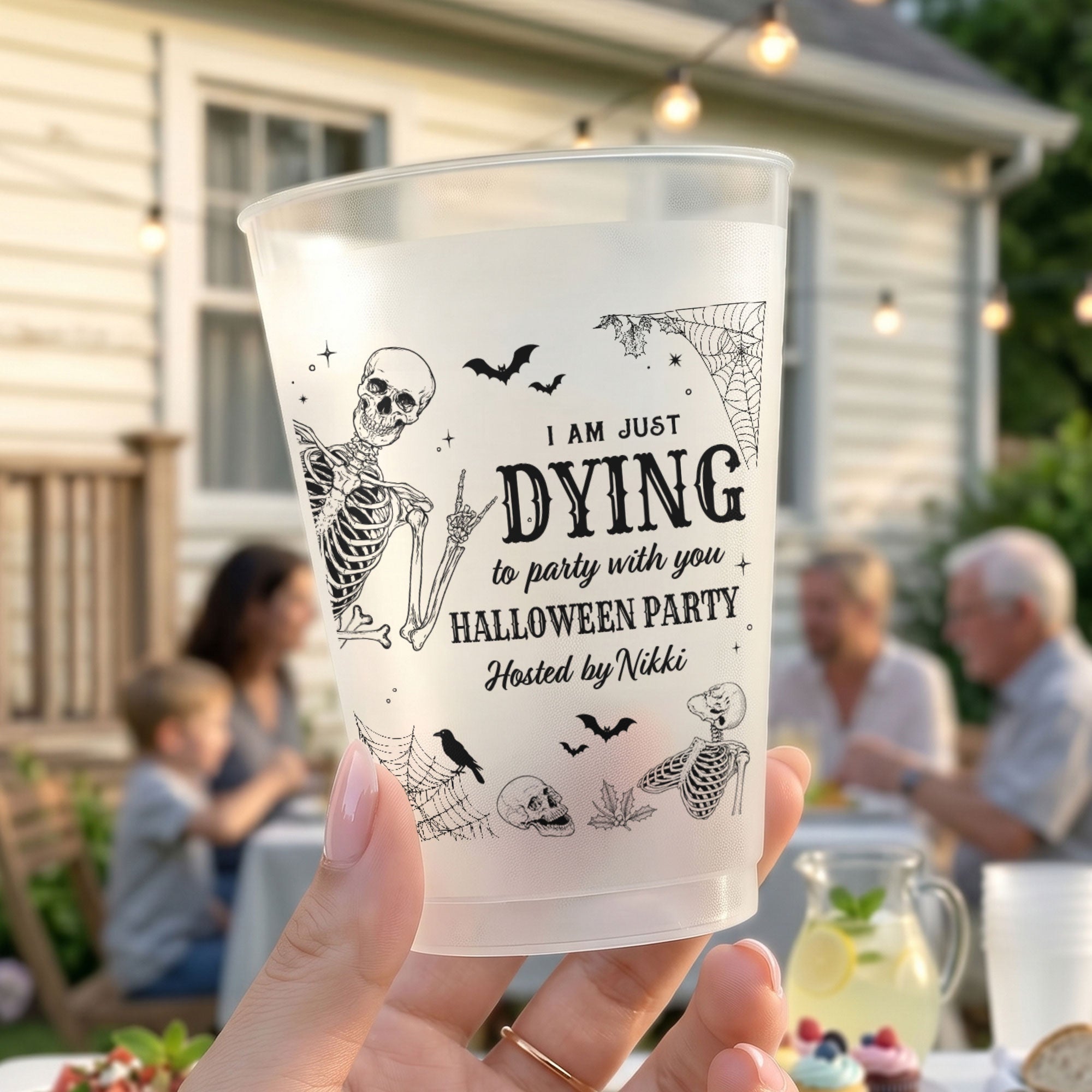 Halloween Party Funny Skeleton Meme - Personalized Cups 4