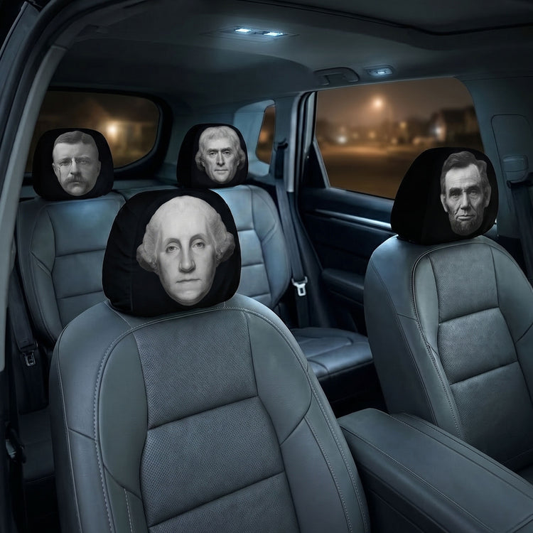 Halloween Patriotic Passengers - Personalized Car Headrest Covers 1