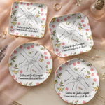 Hands Print Line Art Custom Name Gift For Sister - Personalized Jewelry Dish 2