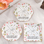 Hands Print Line Art Custom Name Gift For Sister - Personalized Jewelry Dish 3