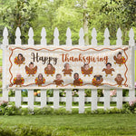Happy Thanksgiving, Happy Friendsgiving- Thanksgiving Decor - Personalized Banner 3