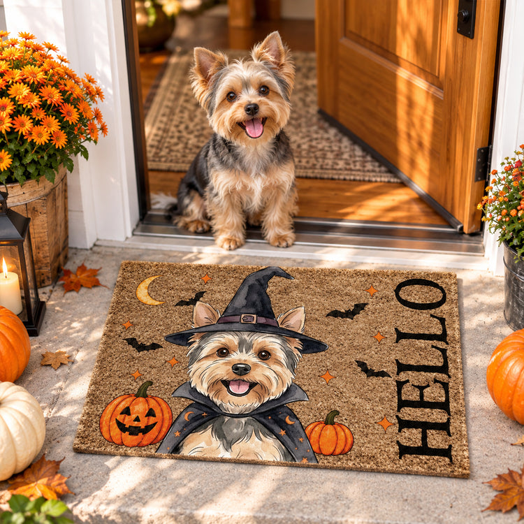 Hello Unwelcome Halloween Custom Pet Portrait - Personalized Doormat 1