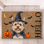 Hello Unwelcome Halloween Custom Pet Portrait - Personalized Doormat 2