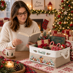 Highland Cow Farmhouse Christmas Decor - Personalized Storage Basket 6