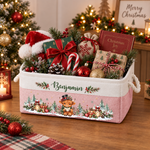 Highland Cow Farmhouse Christmas Decor - Personalized Storage Basket 7