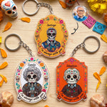 Hispanic Floral Pet Gifts For Pet Owners - Personalized Keychain 1