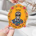 Hispanic Floral Pet Gifts For Pet Owners - Personalized Keychain 2
