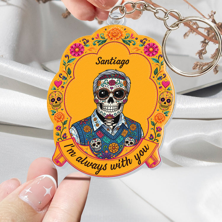 Hispanic Floral Pet Gifts For Pet Owners - Personalized Keychain 2