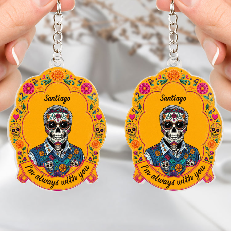 Hispanic Floral Pet Gifts For Pet Owners - Personalized Keychain 3