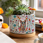 Hispanic Floral Pet Gifts For Pet Owners - Personalized Plant Pot 3