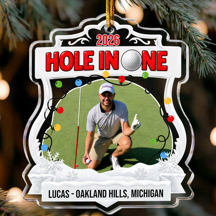 Hole In One, Best Swing Christmas Gift For Golf Lovers, Golf Players - Personalized Ornament 1