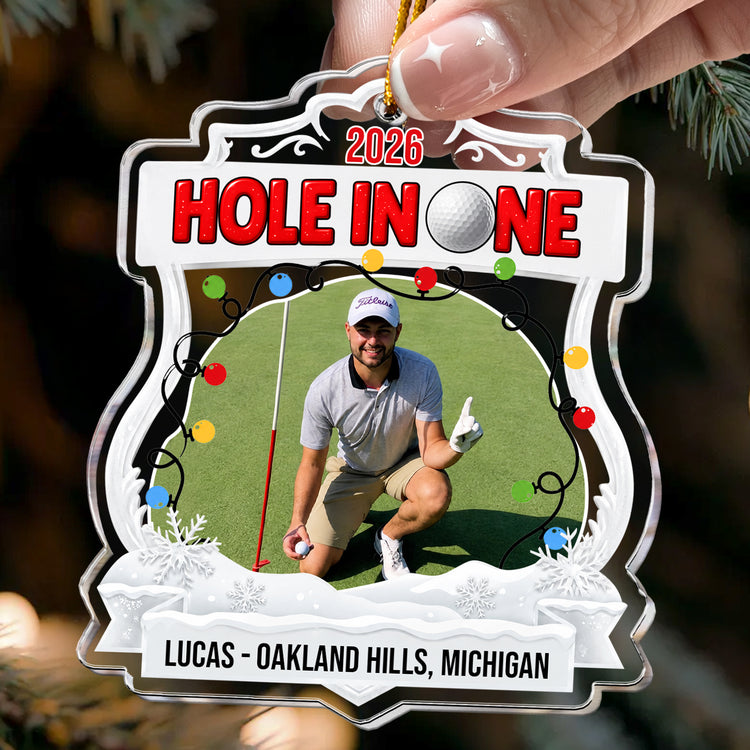 Hole In One, Best Swing Christmas Gift For Golf Lovers, Golf Players - Personalized Ornament 2