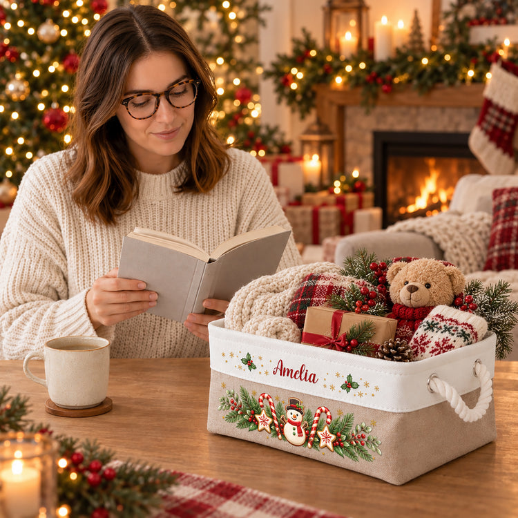 Holiday Storage Basket - Personalized Storage Basket 4