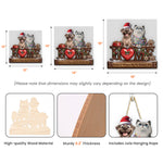 Home Is Where My Dogs Are Christmas Door Decor - Personalized Wood Sign 4