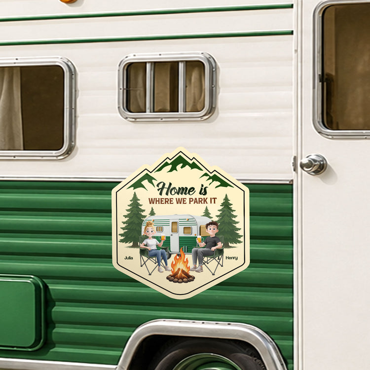 Home Is Where We Park It - Personalized Bumper Sticker 2