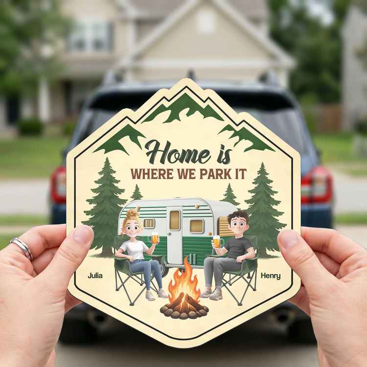 Home Is Where We Park It - Personalized Bumper Sticker 7