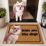 Hope You Like Cats, Dogs - Cartoon Your Pet - Personalized Doormat 2