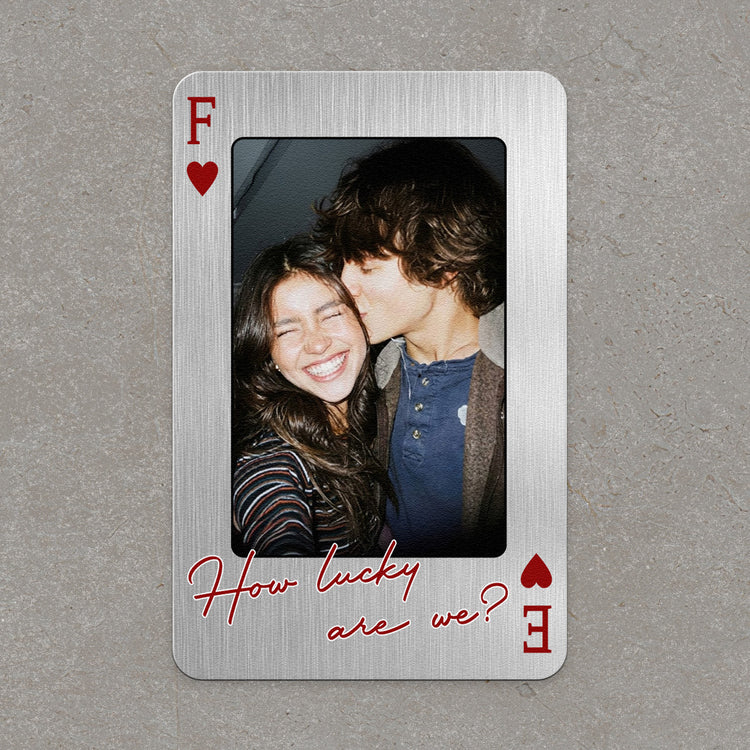 How Lucky Are We? King & Queen Gifts For Him, Husband, Boyfriend - Personalized Wallet Card 5