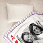 How Lucky We Are - Upload Photo For Besties, Friends - Striped Style - Personalized Poster 4