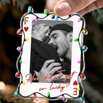 How Lucky We Are - Upload Photo Gifts For Couples, Family, Friends - Personalized Ornament 2