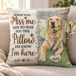 Hug This Pillow & Know I'm Here Custom Photo Watercolor Memorial Gifts - Personalized Pillow 1