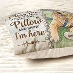 Hug This Pillow & Know I'm Here Custom Photo Watercolor Memorial Gifts - Personalized Pillow 4