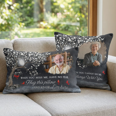 Hug This Pillow And Know I'm Here Memorial Gifts - Personalized Pillow Cover