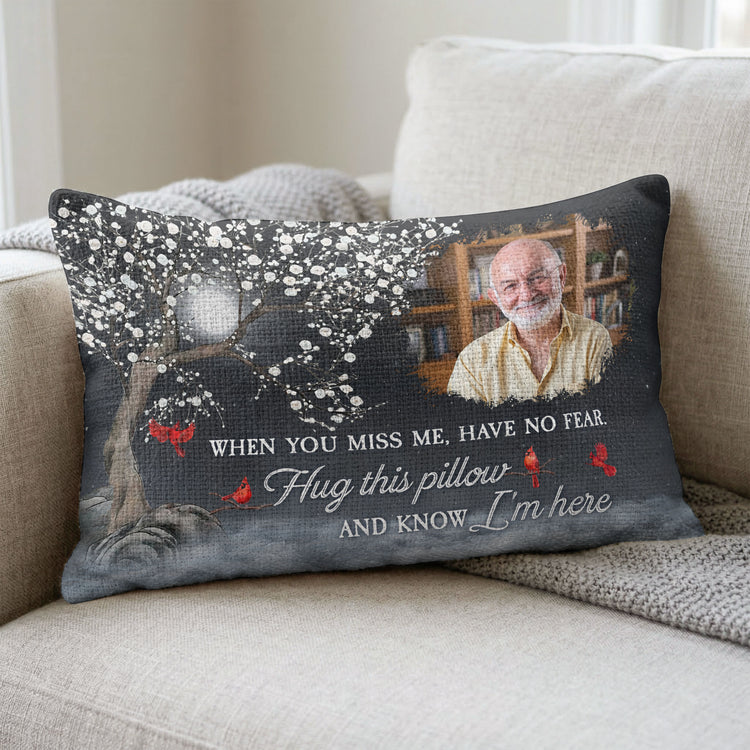 Hug This Pillow And Know I'm Here Memorial Gifts - Personalized Pillow Cover 2