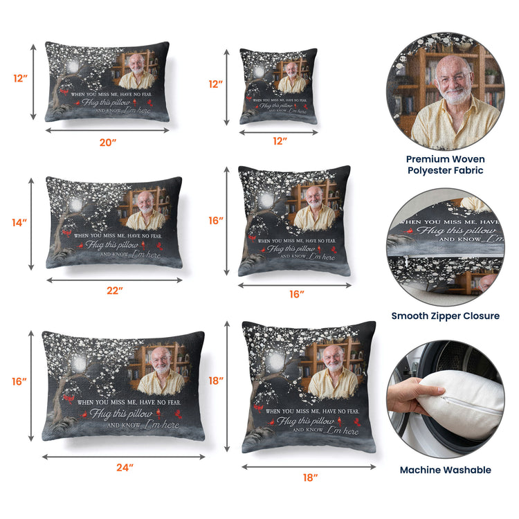 Hug This Pillow And Know I'm Here Memorial Gifts - Personalized Pillow Cover 8