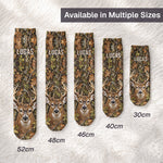 Hunting Funny 3D Gift For Grandpa Dad Husband - Personalized Socks 3