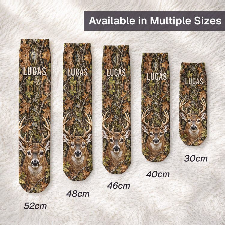 Hunting Funny 3D Gift For Grandpa Dad Husband - Personalized Socks 3