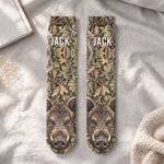 Hunting Funny 3D Gift For Grandpa Dad Husband - Personalized Socks 4