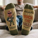 Hunting Socks Funny Gift For Dad Grandpa Husband - Personalized Socks 1